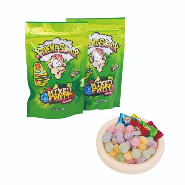 Custom Sour Candy Hard Fruity Flavors, Share Bag Wholesale1
