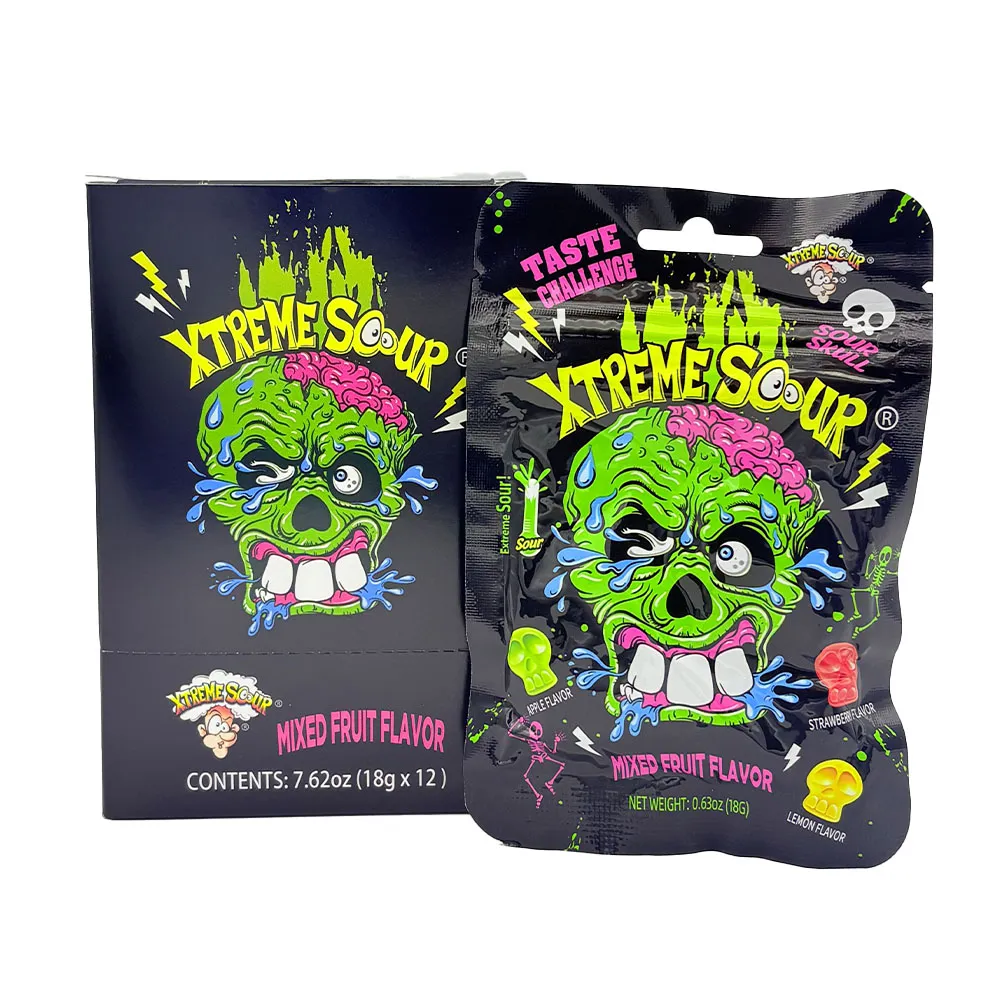 Novelty Bulk Sour Candy Mix Flavors, Skull Shape Sweets Wholesale3