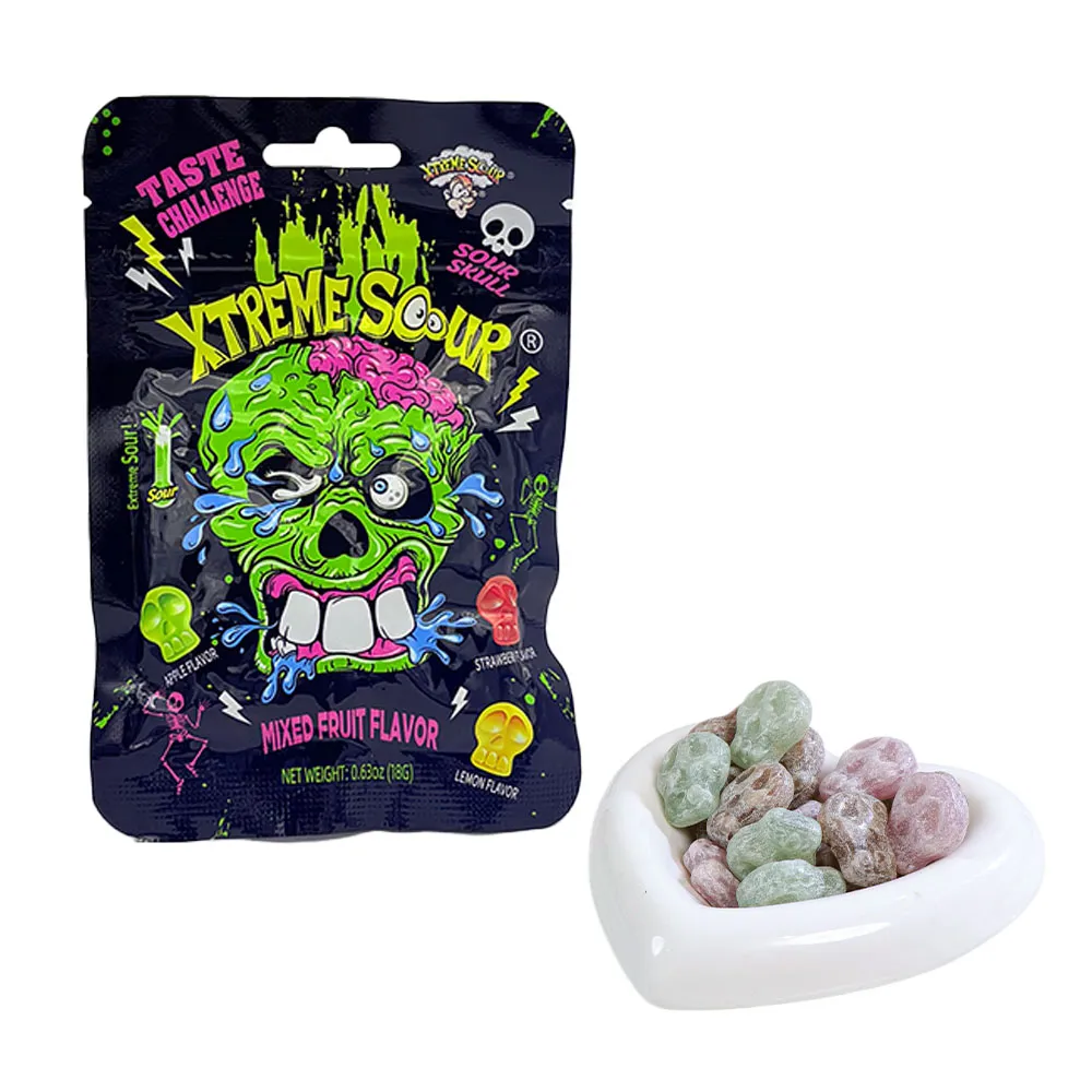 Novelty Bulk Sour Candy Mix Flavors, Skull Shape Sweets Wholesale4